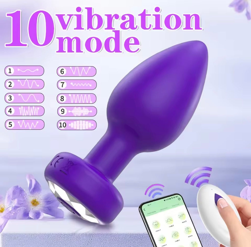 Premium Vibrierender Anal Plug mit App- & Fernbedienung – Wasserdicht, USB-aufladbar, 10 Vibrationsmodi