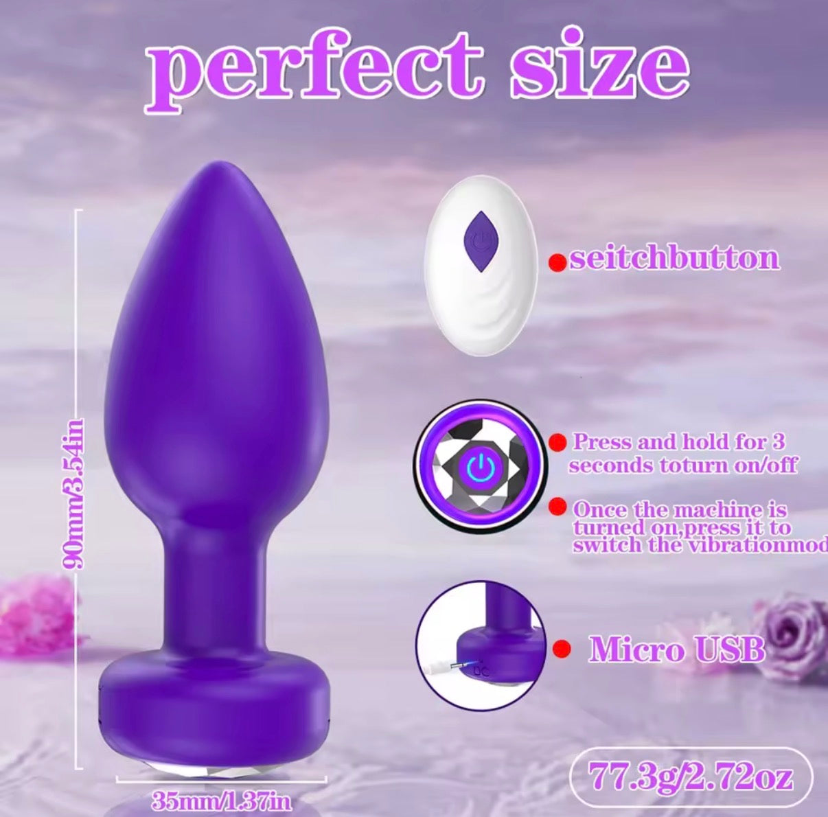 Premium Vibrierender Anal Plug mit App- & Fernbedienung – Wasserdicht, USB-aufladbar, 10 Vibrationsmodi
