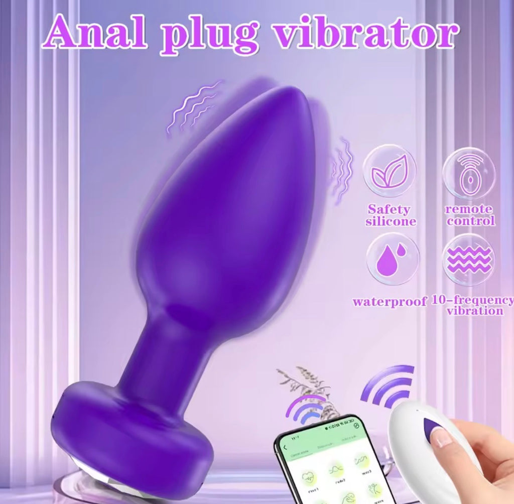 Premium Vibrierender Anal Plug mit App- & Fernbedienung – Wasserdicht, USB-aufladbar, 10 Vibrationsmodi