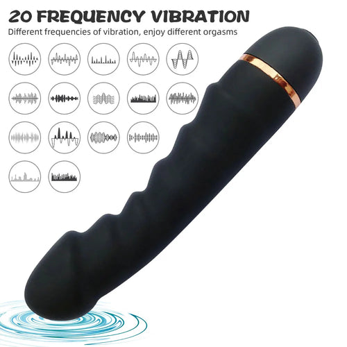 Realistischer Dildo-Vibrator aus Silikon – 20 Vibrationsmodi für G-Punkt- & Klitorisstimulation